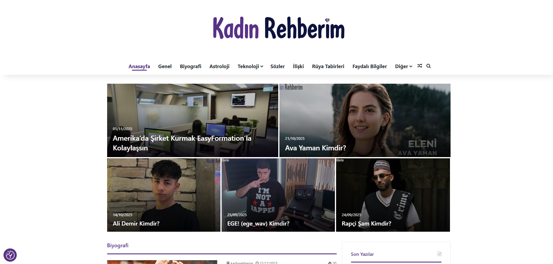 kadinrehberim.com site önizlemesi